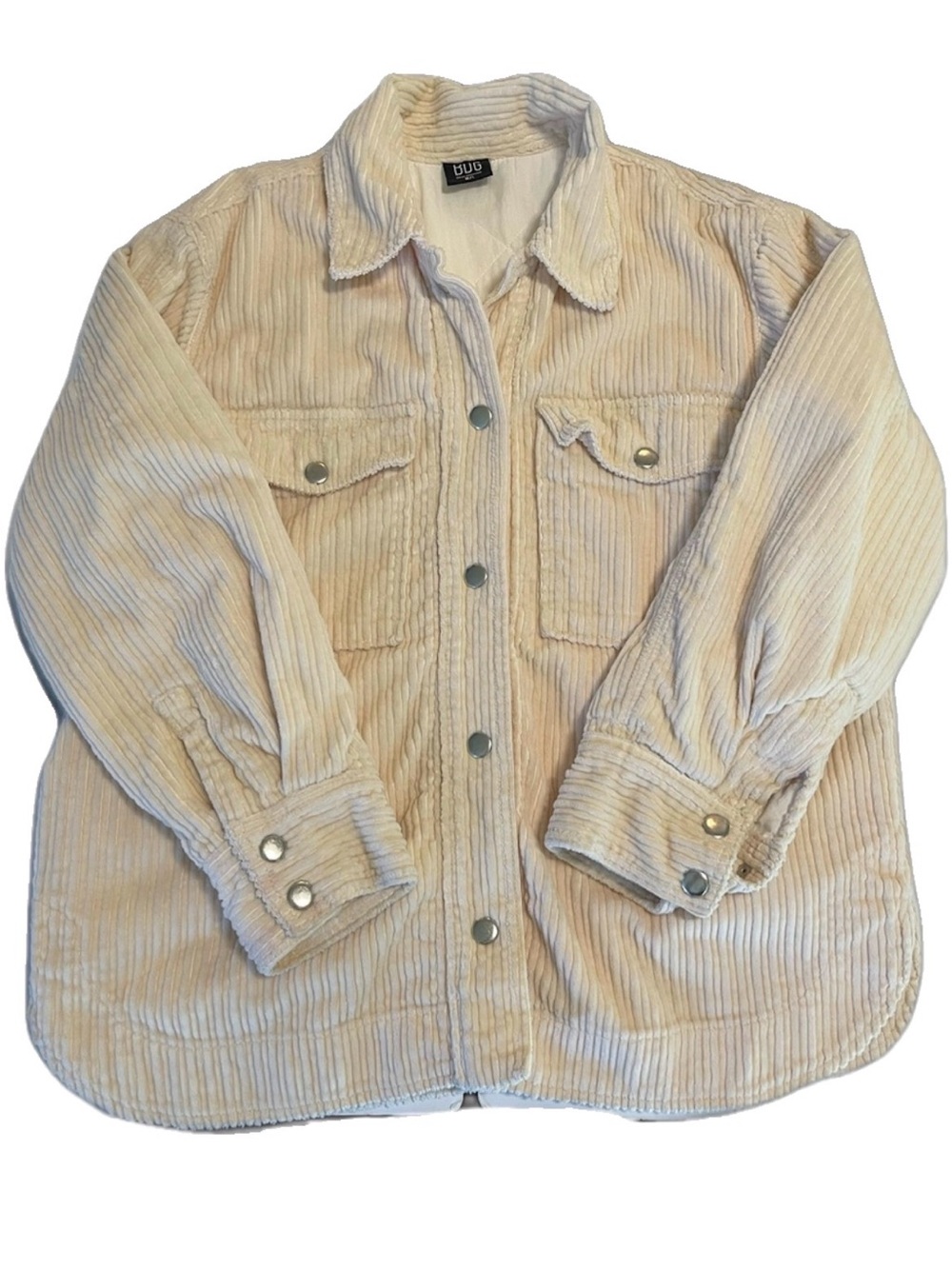 BDG Urban Outfitters Shacket Jacket Cream Medium Large Oversized Camp Cabin Core